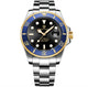 Preto/azul/dourado